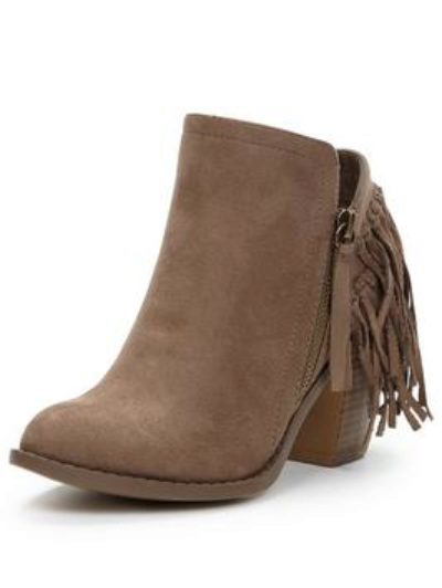 Glamorous Fringed Ankle Boots